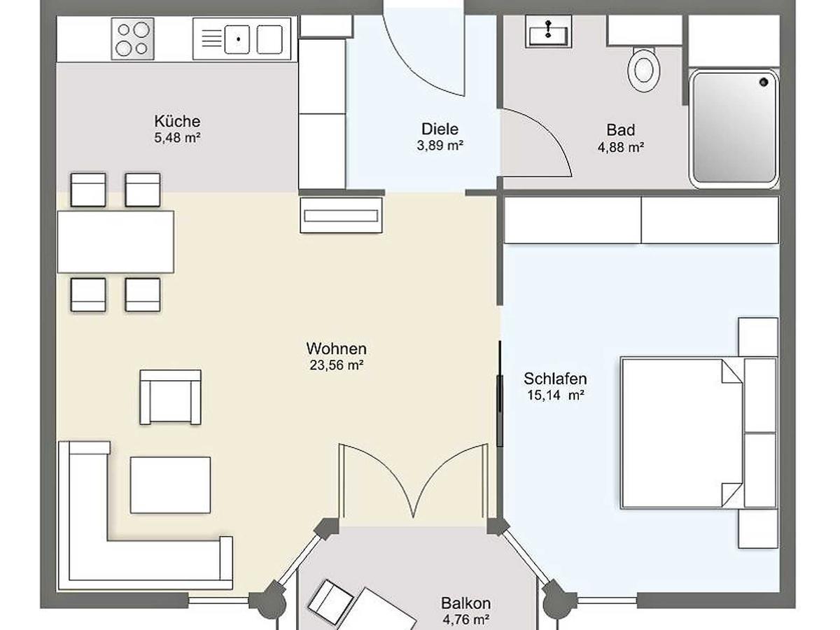 Residenz Bel Vital In Binz - Wg21 Mit Balkon Und Seitlichem Meerblick 외부 사진